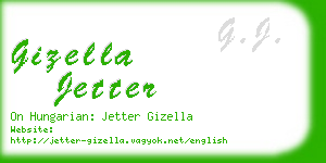 gizella jetter business card